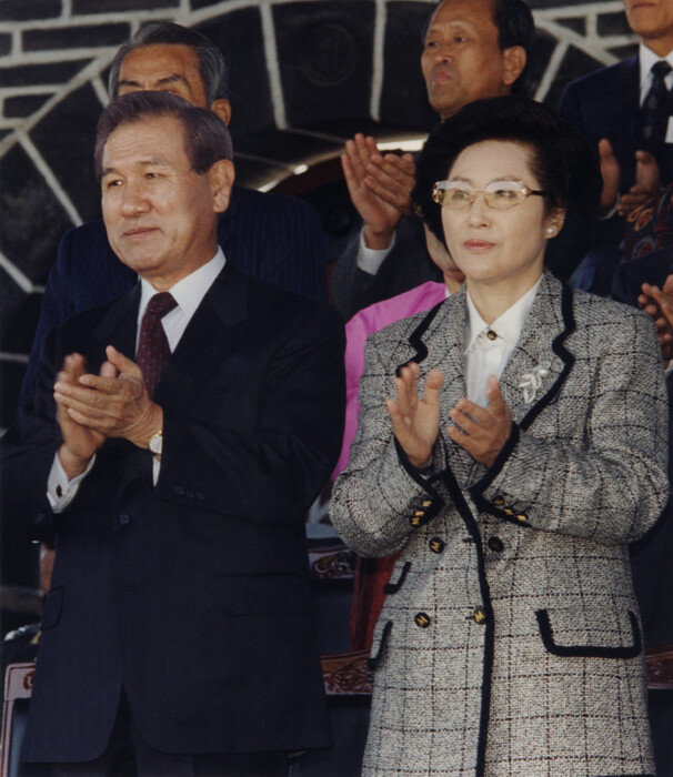 노태우 전 대통령(왼쪽)과 부인 김옥숙 여사. [동아DB]