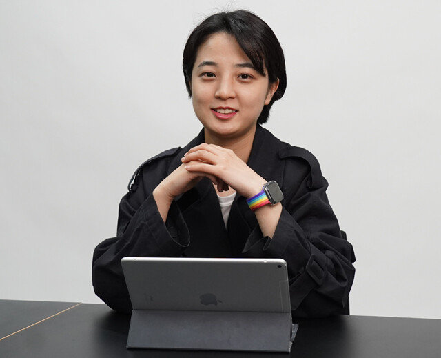4월 12일 서울 여의도 국회 의원회관에서 만난 류호정 정의당 의원. 류 의원은 “20대 표심은 남녀 가리지 않고 집권여당에 경고를 날린 것”이라고 말했다. [류호정 의원실 제공]