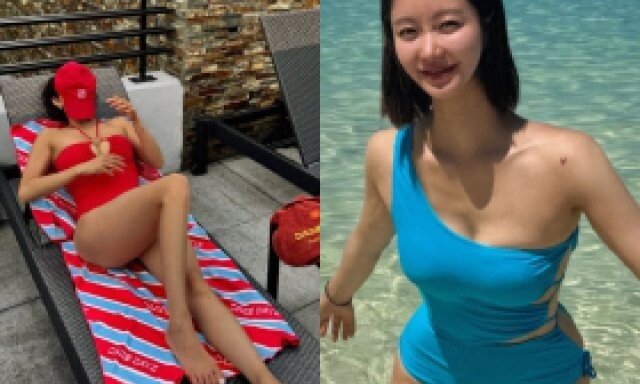 쌍둥이맘 맞아? 한그루 비키니, 탄탄한 애플힙