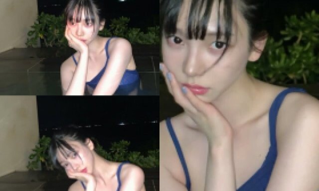 에스파 카리나, 흠뻑 젖은 채 …반전의 수영복