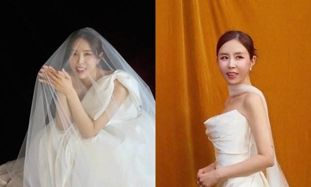 신지 혼자 웨딩사진 공개, ♥문원은 어디 갔나?