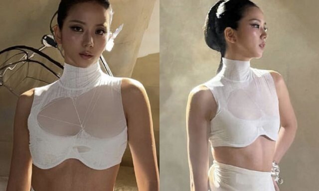 지수, 은근한 노출에 시선 집중…과감한 실루엣
