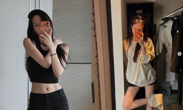 문가영 밥은 먹겠지? 개미 허리+온몸이 군살 제로