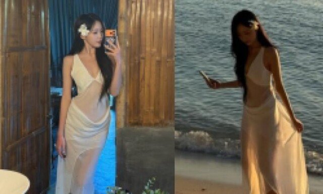 강나언, 속 훤히 비치는 자태…볼수록 아찔
