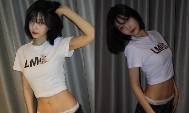 레드벨벳 조이 속옷 대놓고 노출…개미허리 난리