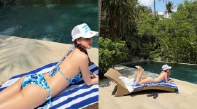 산다라박, 꽉 끼는 비키니…41세 안 믿기는 몸매