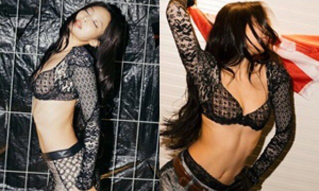제니, 이정도였나… 파격 레이스룩
