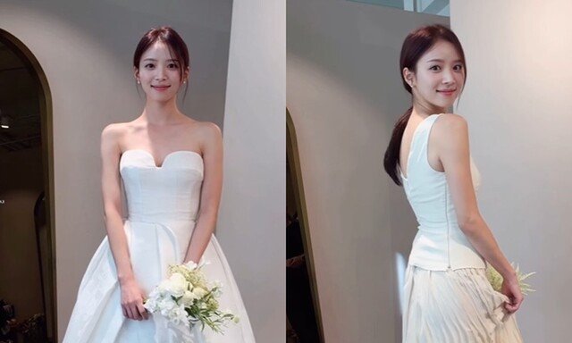 ‘하시4’ 김지영, 임신 맞아?…청순 웨딩드레스 자태에 ‘깜짝’ [DA★]