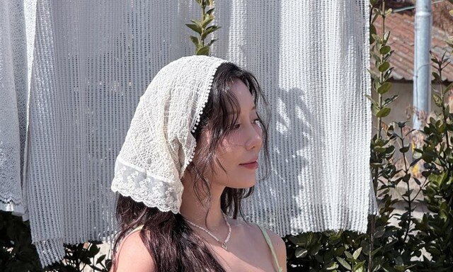 나비, 만삭에도 크롭탑 입고 청순…눈부신 D라인 [DA★]