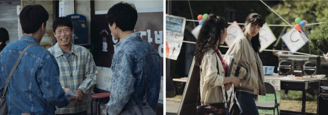 영등포교도소의 교도관으로 고문치사사건의 주범이 따로 있음을 알리기 위한 ‘비둘기’(메신저) 역할을 수행한 한병용 역의 유해진(왼쪽). 영화의 주요 인물 중 유일한 가공인물 연희 역의 김태리. 교도관 한병용의 조카이자 이한열의 대학 후배로서 민주화운동의 방관자에서 ‘6월 항쟁’의 주역으로 변신한다. [CJ엔터테인먼트 제공]