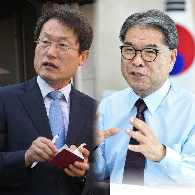 진보 교육감 대표주자로 꼽히는 조희연 서울교육감(왼쪽)과 이재정 경기교육감. 오는 6월 재선에 성공할지 귀추가 주목된다. [뉴스1, 동아DB]