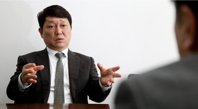 최재성 전 의원은 위기가 아닐 때 혁신을 추진해야 한다고 말한다. [김섬남 기자]