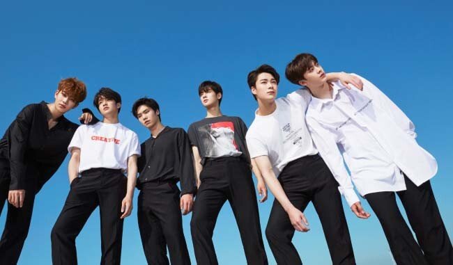 아스트로 MJ, 진진, 라키, 차은우, 문빈, 윤산하(왼쪽부터). [판타지오 뮤직 제공]