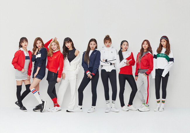 빈폴스포츠 새 모델로 기용된 대세 아이돌 ‘트와이스’.