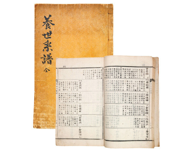 정조 때 환관 이윤목이 편찬한 ‘양세계보’. [국립중앙도서관 제공]