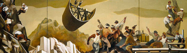 윌리엄 그로퍼, ‘댐 공사’, 1939. 