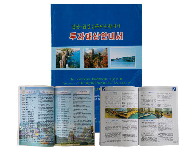 158쪽 분량의 책자에 원산 일대 70개 투자 대상 사업이 망라돼 있다.