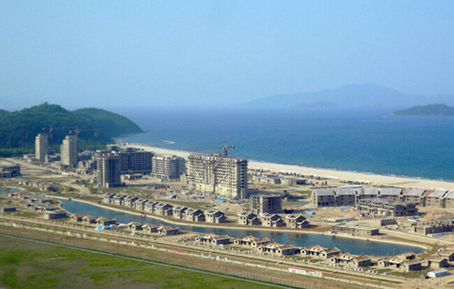 2018년 5월 26일 노동신문이 보도한 원산갈마해안 관광지구 전경. [뉴스1]