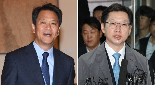 임종석대통령 비서실장, 김경수 경남지사. [동아DB, 김재명 동아일보 기자]