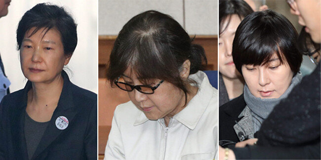 박근혜, 최순실, 장시호(왼쪽부터) [동아DB]