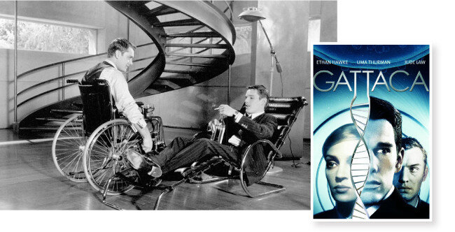 유전자 편집 시대의 위험을 보여준 영화 ‘가타카’ 포스터와 스틸컷. [사진 제공· IMDb]