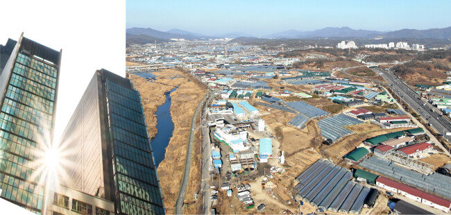 3기 신도시 부지로 발표된 경기 남양주시 왕숙1지구 일대 전경. [뉴스1] 