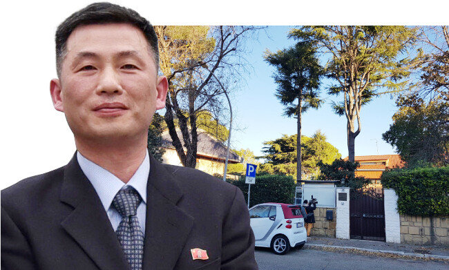 조성길 이탈리아 주재 북한 대사대리(왼쪽) 이탈리아 로마시 소재 북한대사관 전경 [동아DB]