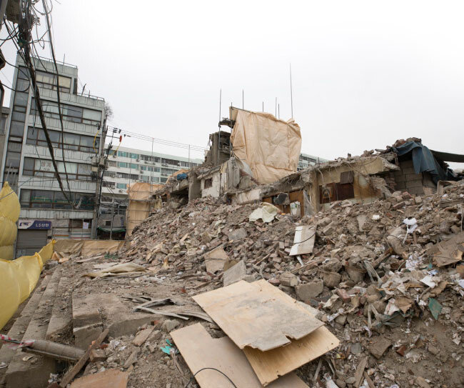 세운3-1·4·5구역의 철거 잔해.