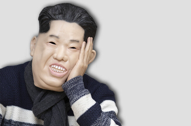 김정은 북한 국무위원장 가면을 쓰고 인터뷰하는 Mr. Q [김형우 기자]