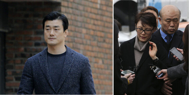 이영선 전 청와대 경호관(왼쪽)과 윤전추 전 행정관. [동아일보]