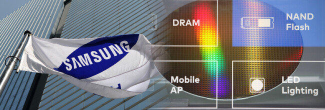 서울 강남구 삼성전자 서초사옥(왼쪽)과 사옥 내  딜라이트룸에 전시된 반도체 웨이퍼의 모습. [뉴스1]