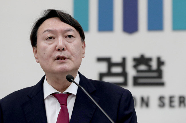 7월 25일 서울 서초동 대검찰청에서 열린 취임식에서 윤석열 검찰총장이 취임사를 하고 있다. [송은석 동아일보 기자]