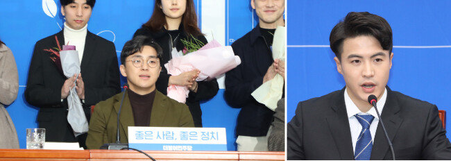 더불어민주당이 영입한 원종건(왼쪽 사진) 씨와 오영환 씨. [동아DB, 뉴시스]