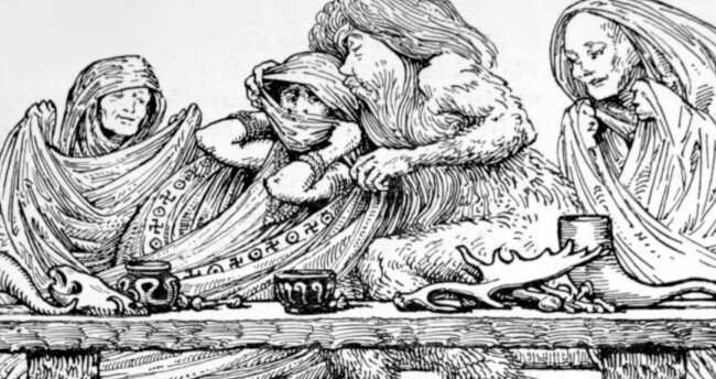 트림의 결혼 피로연. [W.G. Collingwood, 1908]