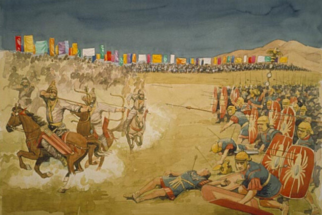 로마-파르티아 전쟁을 묘사한 그림. [Wikia 홈페이지]