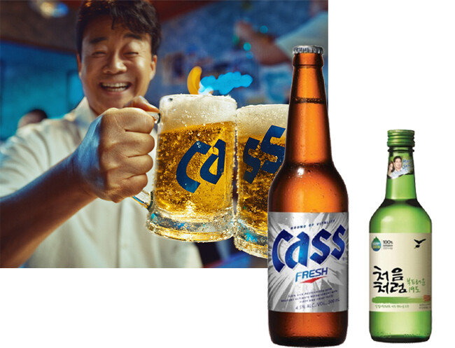‘소맥’ 열풍이 불기 시작한 초기, 카스와 처음
처럼을 섞어 마시는 ‘카스처럼’이 유행했다. [오비맥주 제공]
