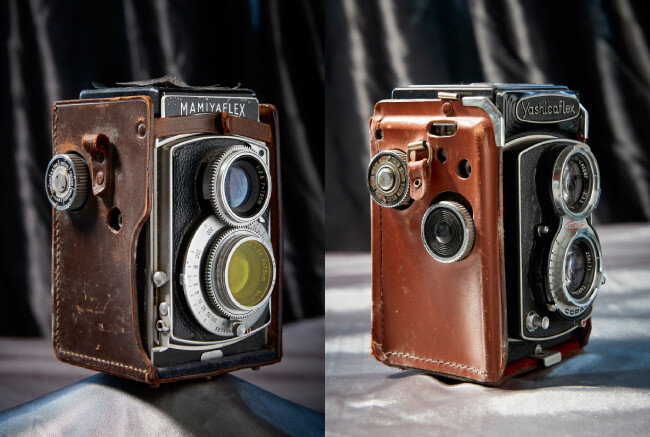 Mamiyaflex 일본에서 TLR이 인기를 모으던 1950년대 카메라(왼쪽).  Vest Pocket Autographic Kodak C(VPK Autographic C) 
이 시리즈 카메라는 1915년부터 1926년까지 생산돼 세계적으로 175만 대가량이 팔렸다. 주머니에 들어갈 만큼 작은 크기와 저렴한 가격으로 많은 이의 사랑을 받았다.
