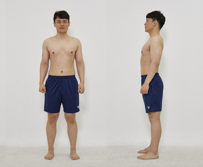 9월 14일 촬영한 이현준 기자의 몸. [홍중식 기자]