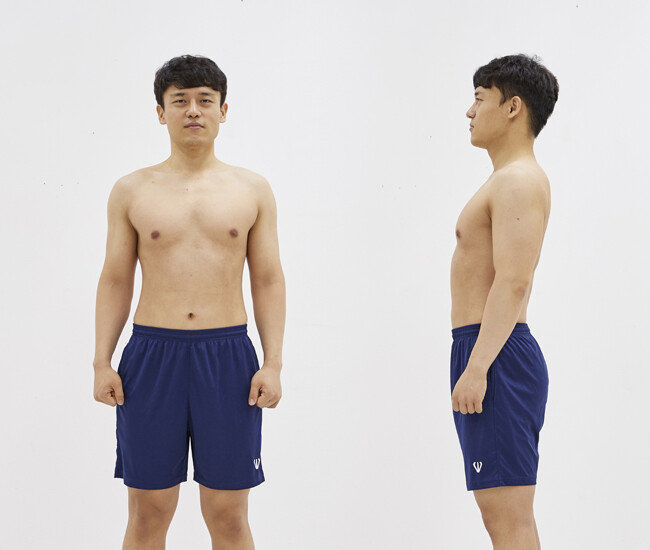 9월 29일 촬영한 이현준 기자의 몸. [홍중식 기자]