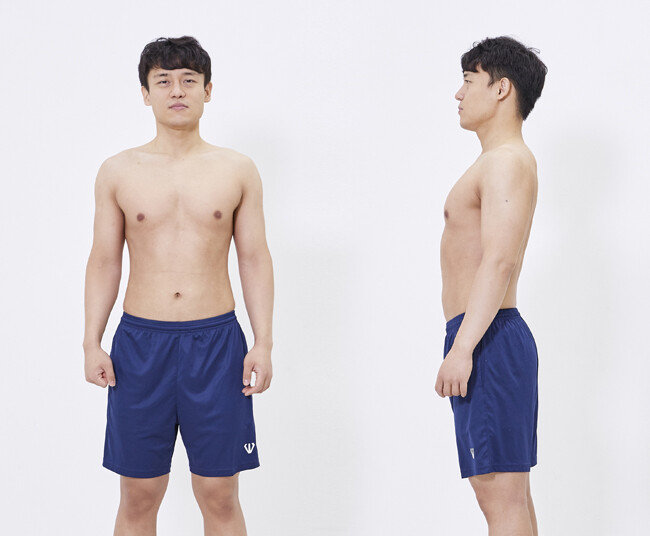 10월 6일 촬영한 이현준 기자의 몸. [홍중식 기자]