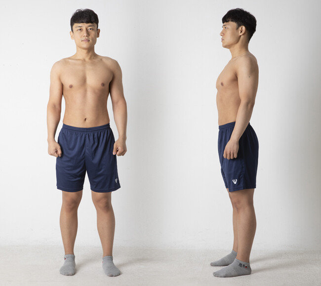 10월 13일 촬영한 이현준 기자의 몸. [박해윤 기자]