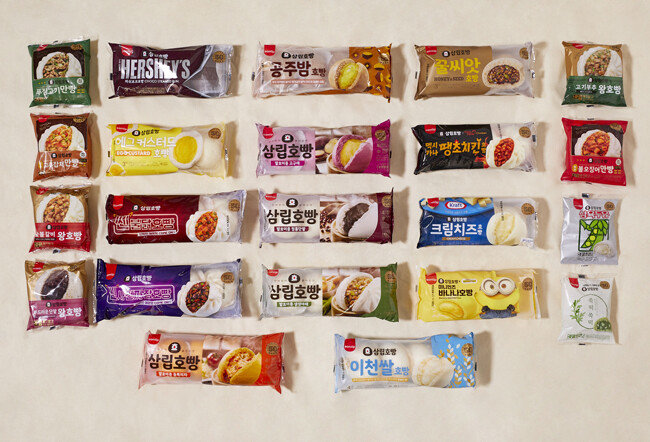 올 겨울 판매되고 있는 삼립호빵 22종을 한 자리에 모아봤다. [홍중식 기자]