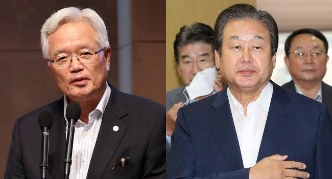 정의화 전 국회의장(왼쪽). 김무성 국민의힘 상임고문. [뉴시스, 뉴스1]