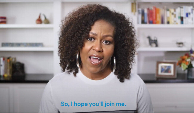 2020년 7월 스포티파이는 미셸 오바마의 팟캐스트(The Michelle Obama Podcast)를 독점 서비스했다.   [스포티파이 유튜브 채널 캡처]