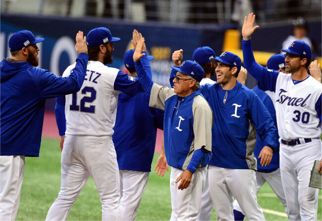  2017년 WBC(월드베이스볼클래식)에서 한국을 제치고 본선 2라운드에 진출한 이스라엘 대표팀. [동아DB]