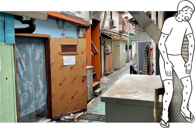 7월 29일 서울 영등포구 쪽방촌 거리. [문영훈 기자]