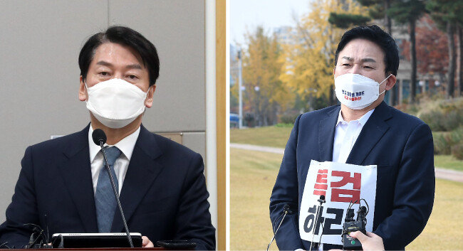 안철수 국민의당 대표(왼쪽)와 원희룡 전 제주지사. [동아DB]