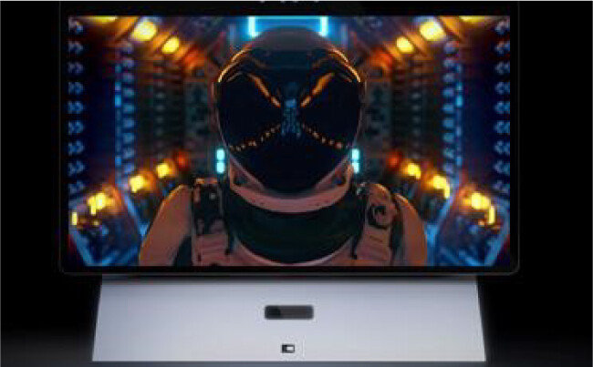 디멘코의 ‘SR 프로 디스플레이’. 헤드마운트 디스플레이(HMD), 3D 안경 등을 걸치지 않고 입체감 있는 영상을 체험할 수 있다. [디멘코 제공]