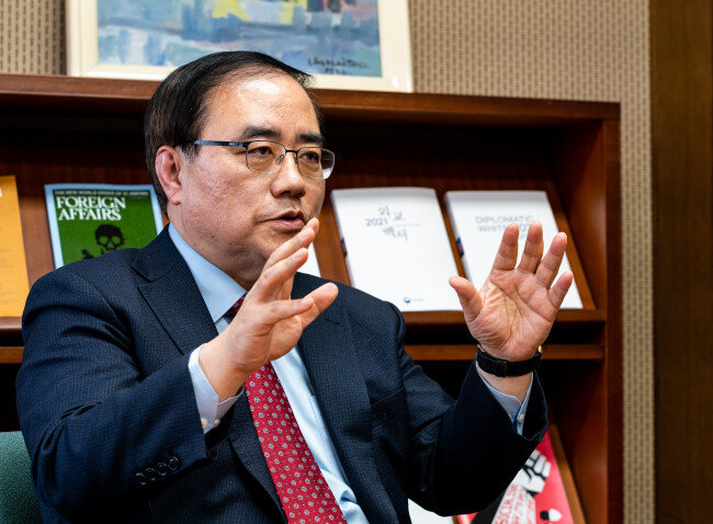 김성한 국민의힘 선대위 외교안보정책본부장. [홍태식 객원기자]
