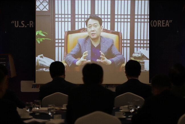 이광재 더불어민주당 의원은 ‘북한 판 마셜 플랜’을 통한 북한 개방화를 주장했다. [2022 원코리아국제포럼]